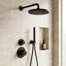 aquanello-eternal-built-in-thermostatic-shower-set-matte-black-20cm